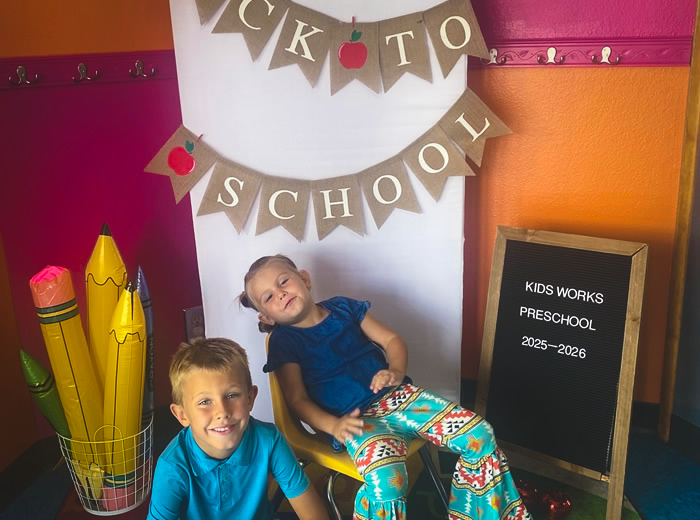 Child sitting together in preschool